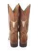 Stetson Suede Colorblock Pattern Western Boots