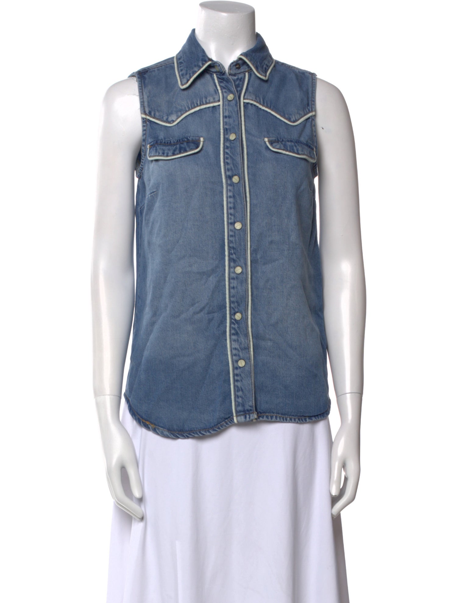 Stetson Sleeveless Button-Up Top