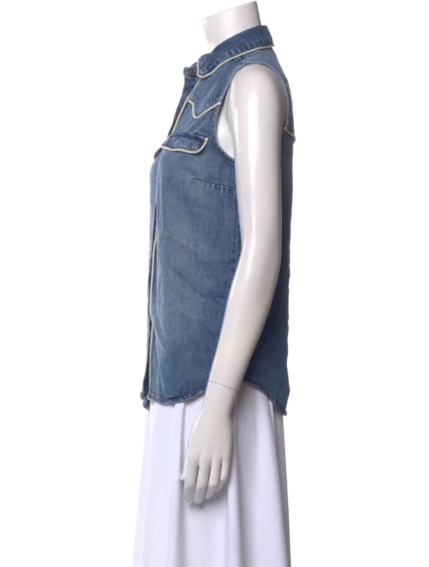Stetson Sleeveless Button-Up Top