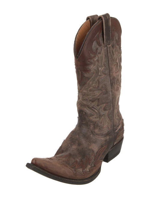 Stetson Leather Patterned Western Boots