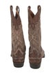 Stetson Leather Patterned Western Boots