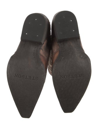 Stetson Leather Patterned Western Boots
