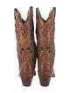 Stetson Leather Patterned Western Boots