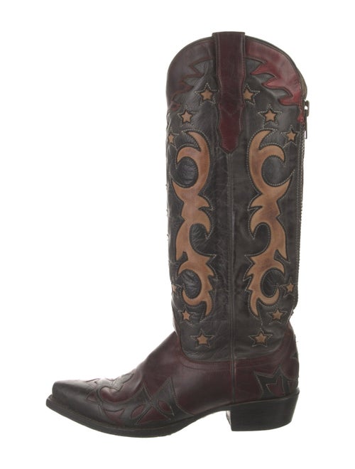 Stetson Leather Patterned Western Boots