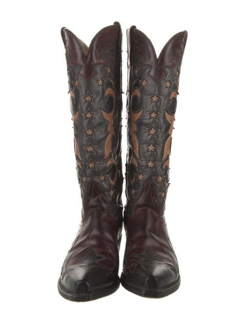 Stetson Leather Patterned Western Boots