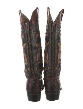 Stetson Leather Patterned Western Boots