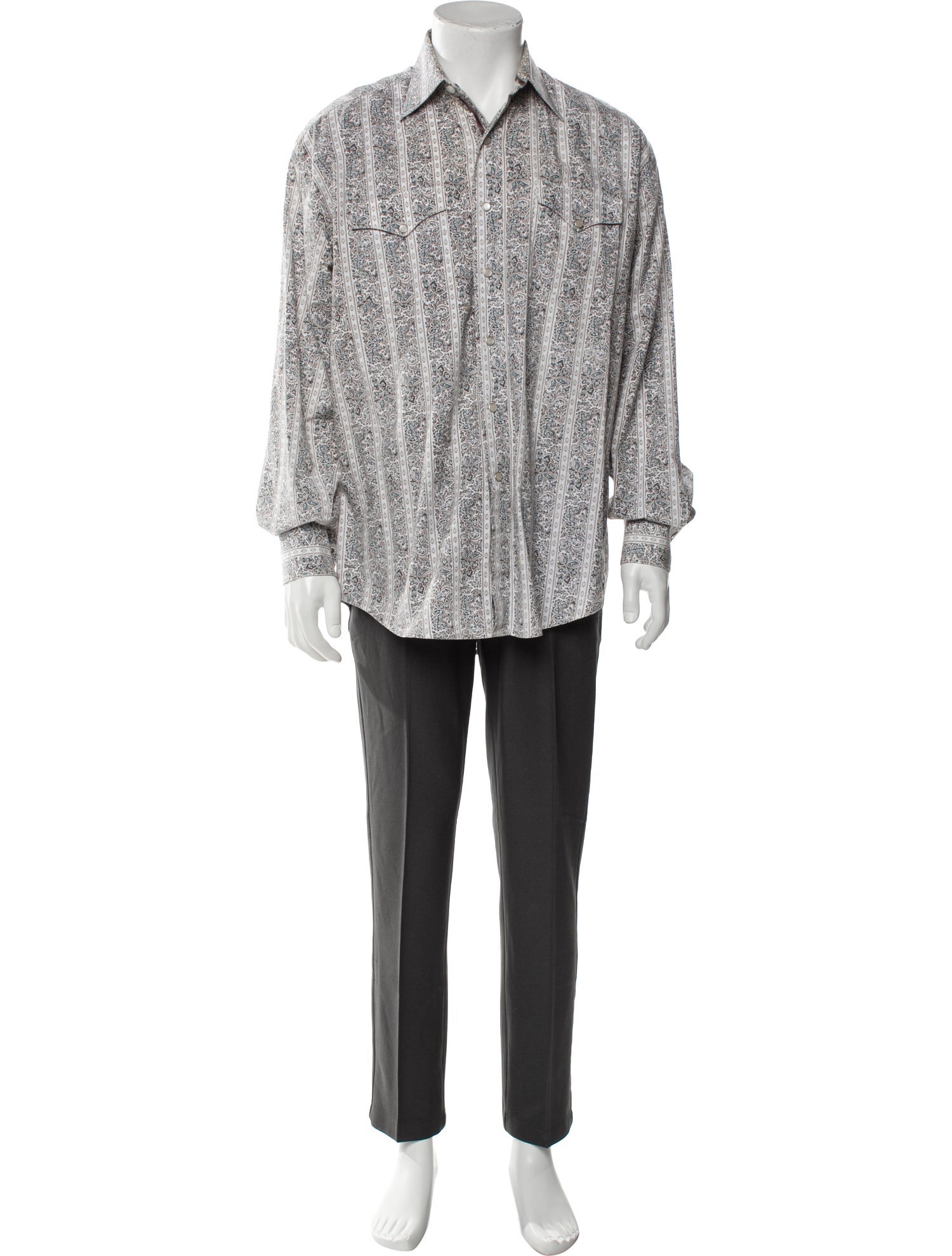 Stetson Printed Long Sleeve Dress Shirt