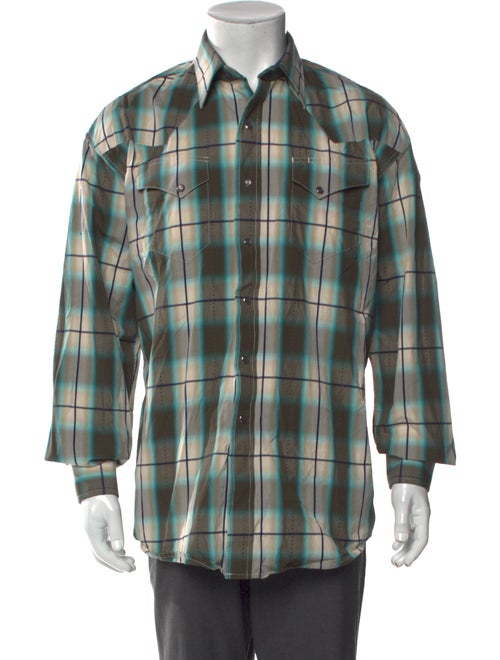 Stetson Plaid Print Long Sleeve Western Shirt