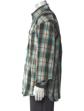 Stetson Plaid Print Long Sleeve Western Shirt