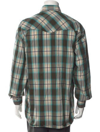 Stetson Plaid Print Long Sleeve Western Shirt