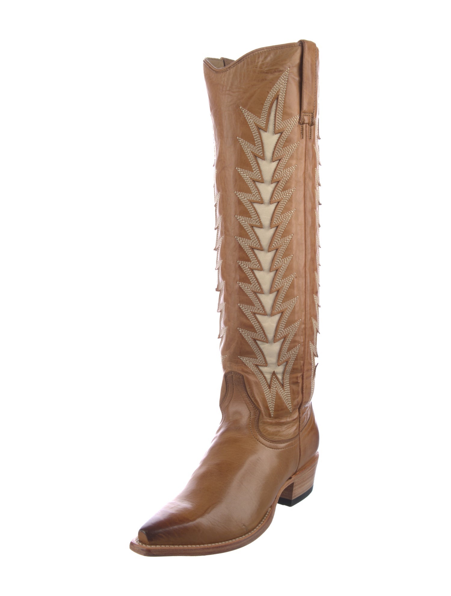 Stetson Leather Printed Riding Boots
