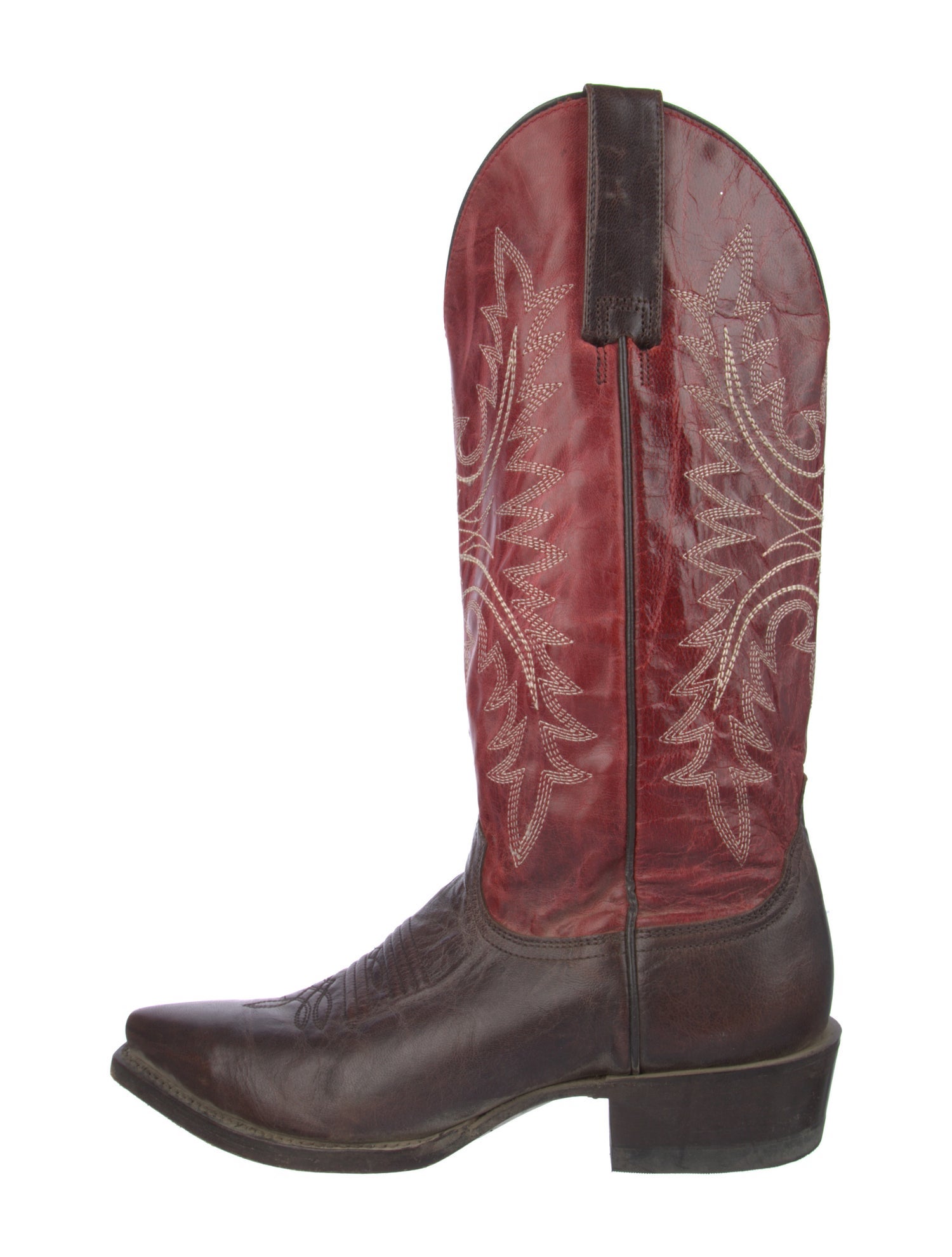 Stetson Leather Animal Print Western Boots