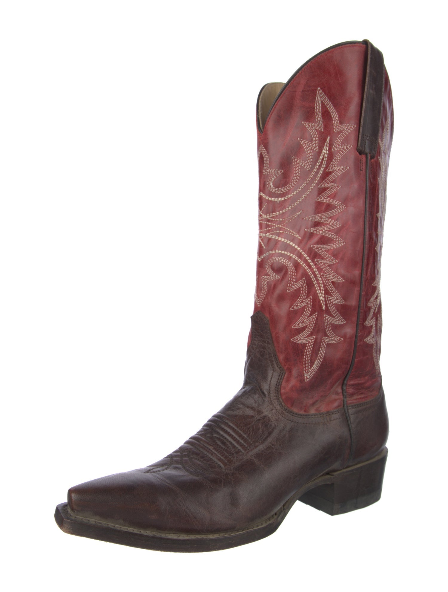 Stetson Leather Animal Print Western Boots