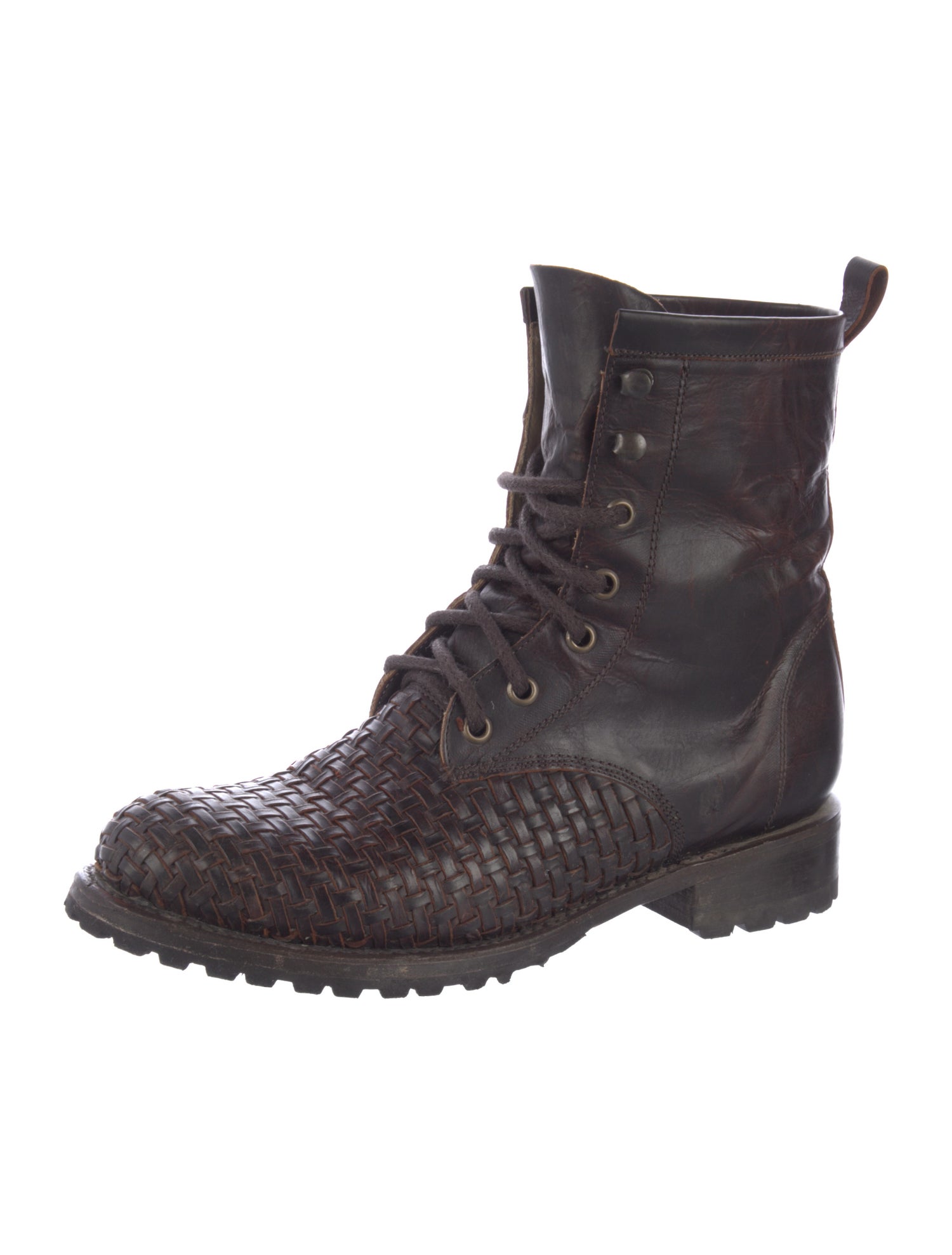 Stetson Leather Combat Boots