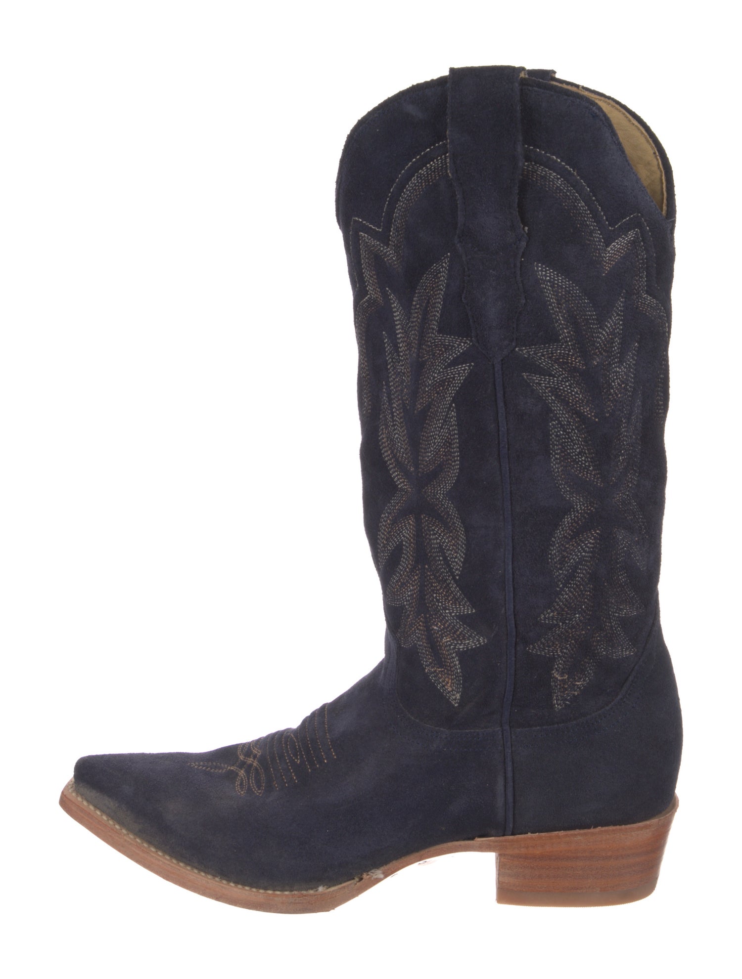 Stetson Suede Patterned Western Boots