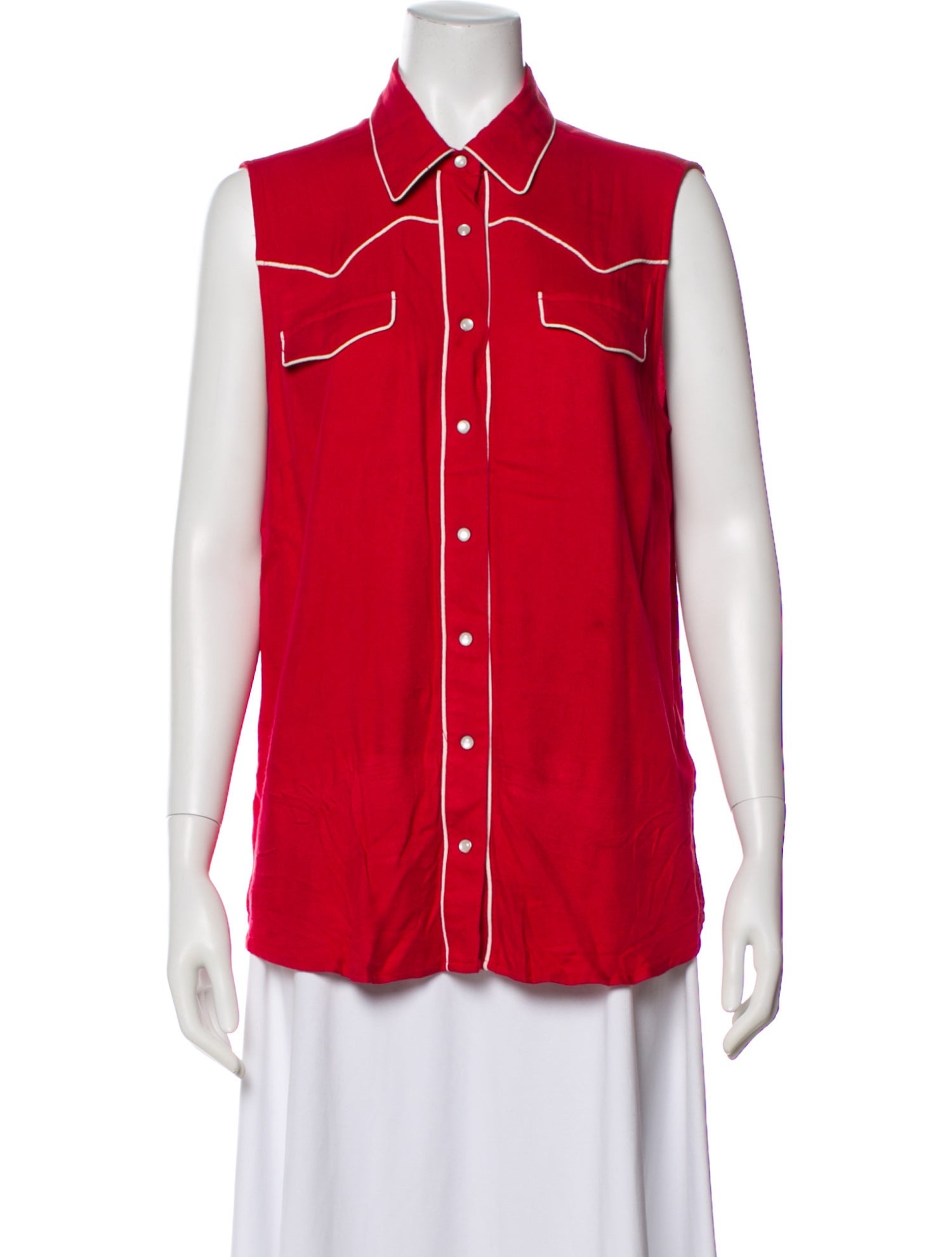 Stetson Sleeveless Button-Up Top