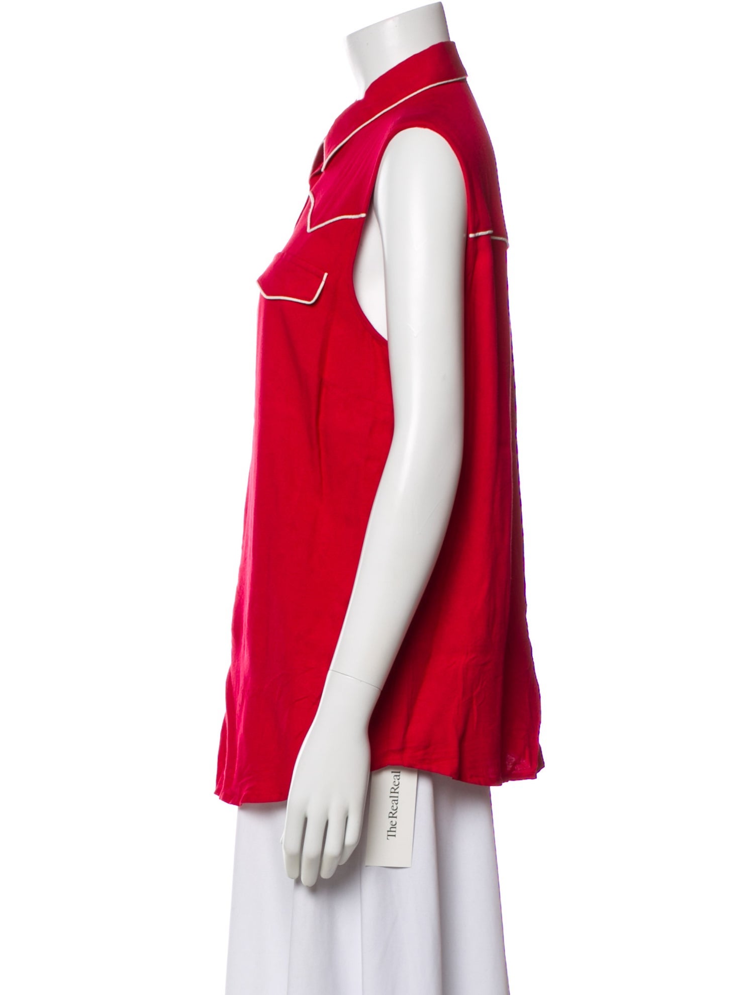 Stetson Sleeveless Button-Up Top