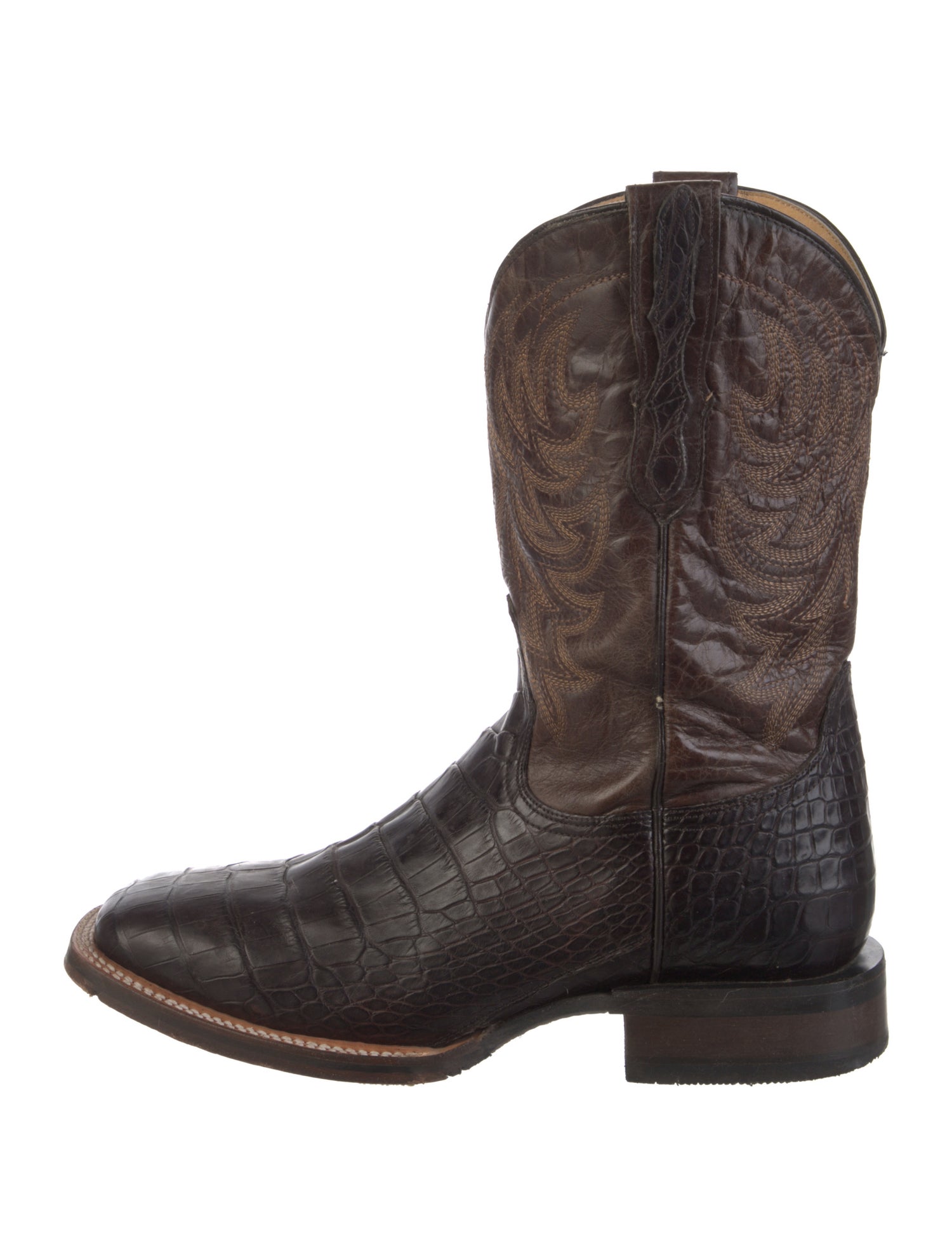 Stetson Leather Patterned Western Boots