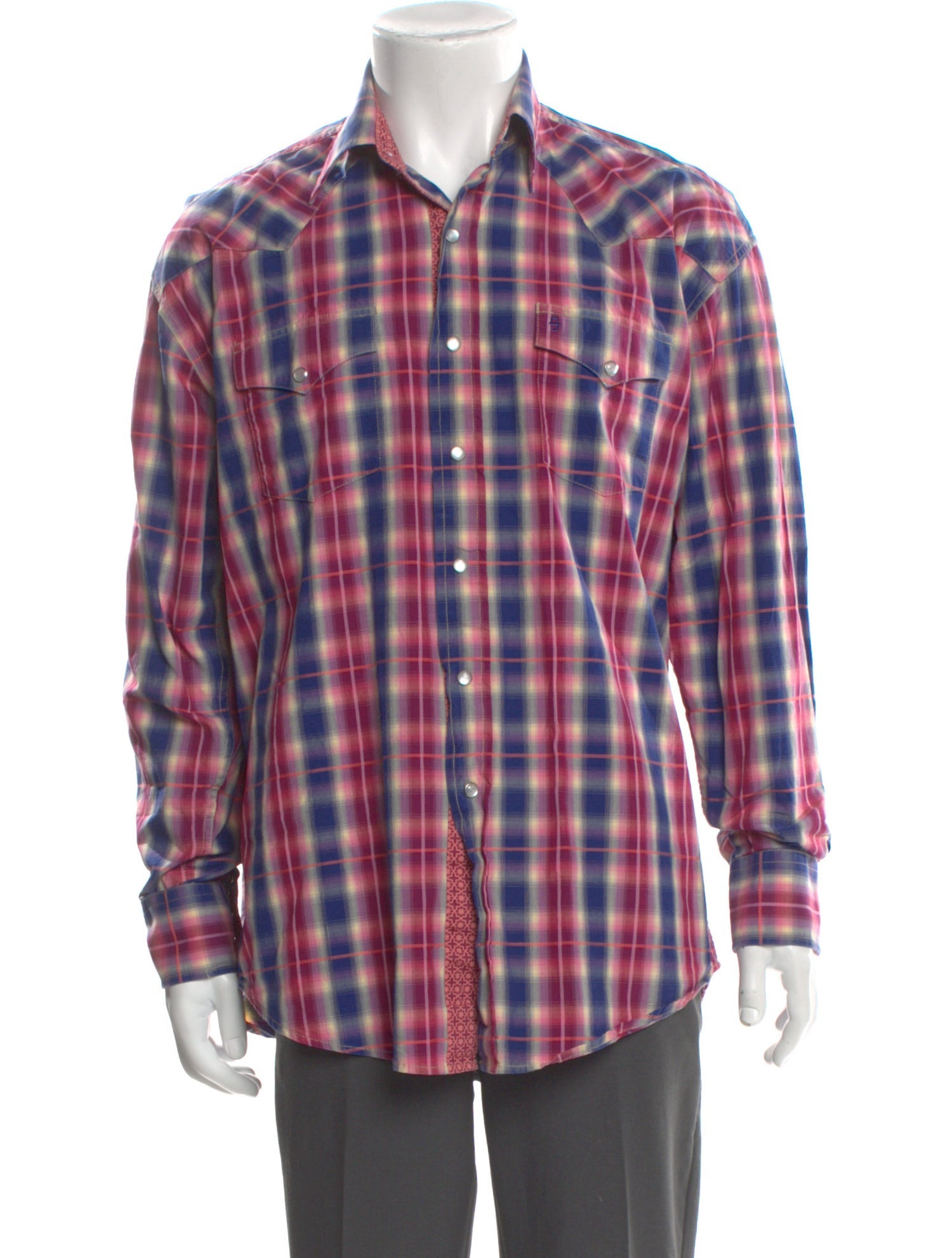 Stetson Plaid Print Long Sleeve Shirt