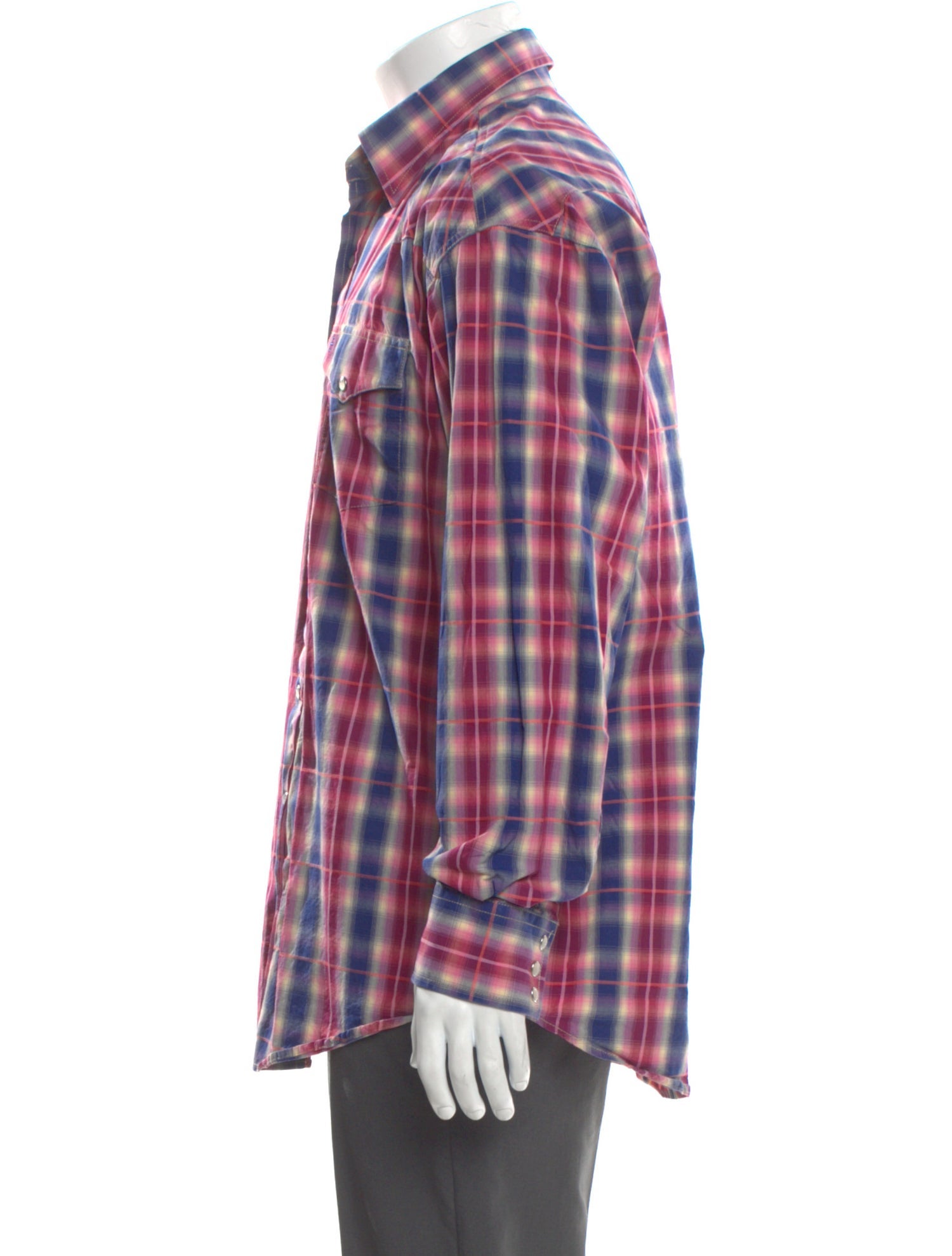 Stetson Plaid Print Long Sleeve Shirt