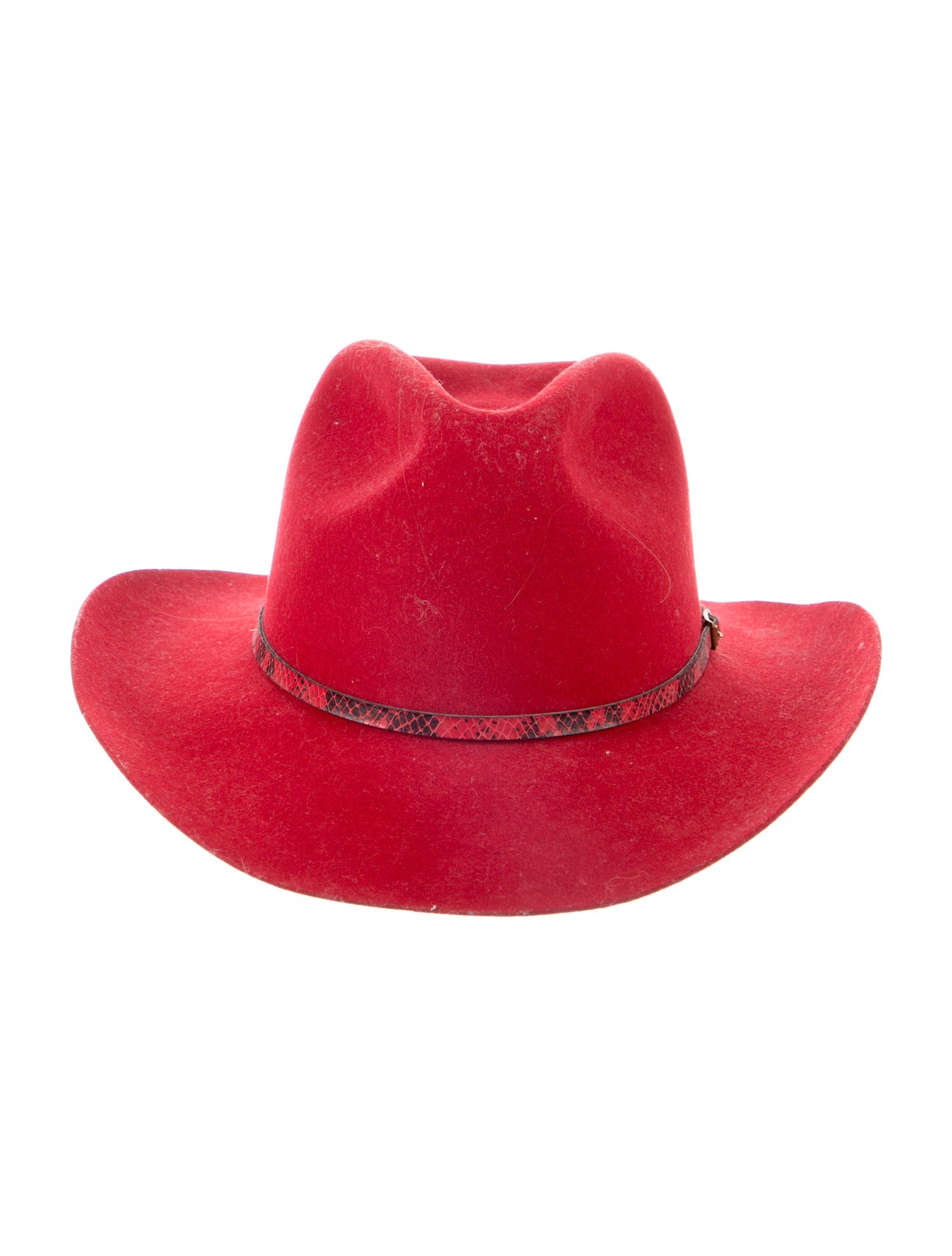 Stetson Red Wool Fedora Hat With Tags