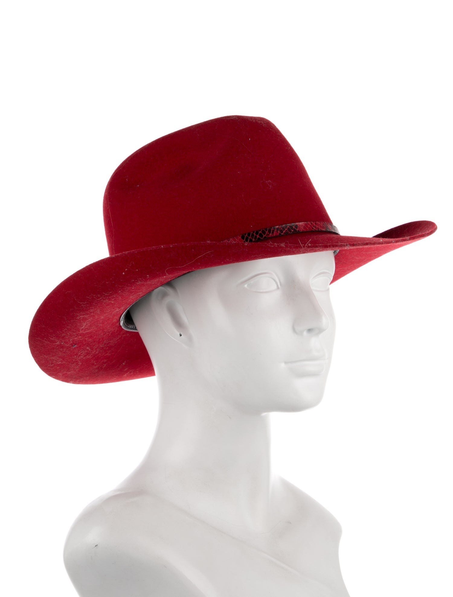 Stetson Red Wool Fedora Hat With Tags