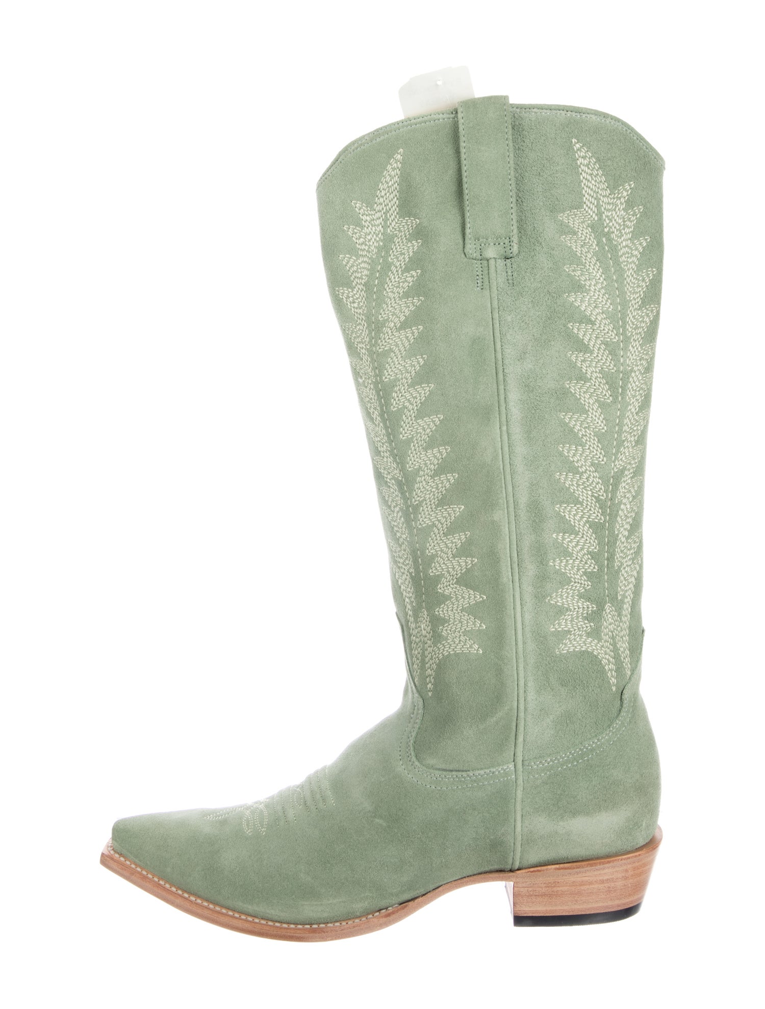 Stetson Suede Patterned Western Boots