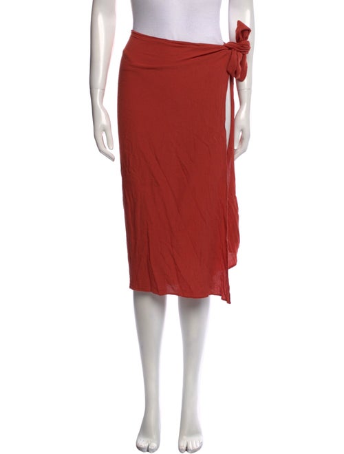 STAUD x Solid + Striped Knee-Length Skirt