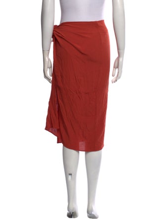 STAUD x Solid + Striped Knee-Length Skirt