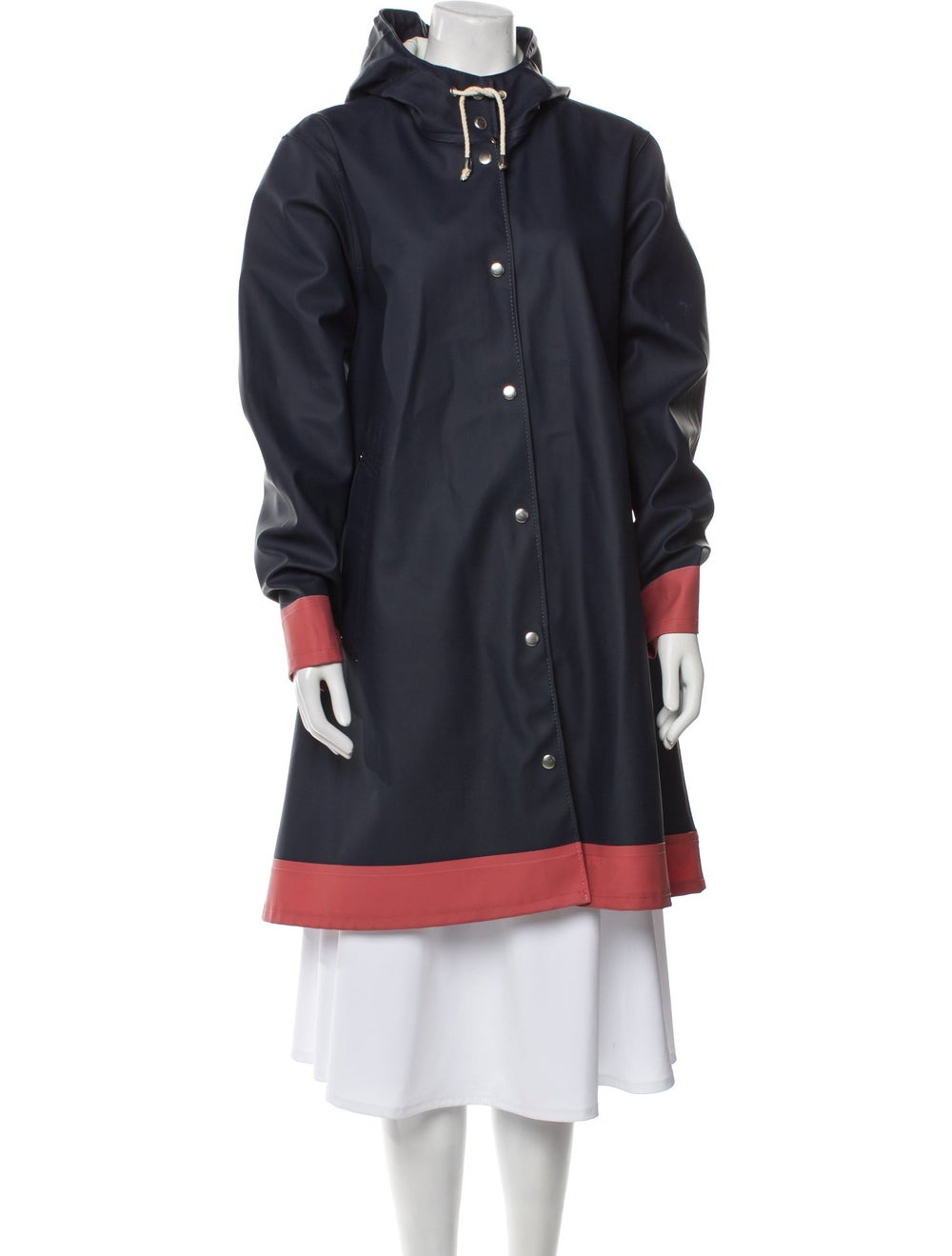 Stutterheim Parka Blue Colorblock Pattern With Ho… - image 1