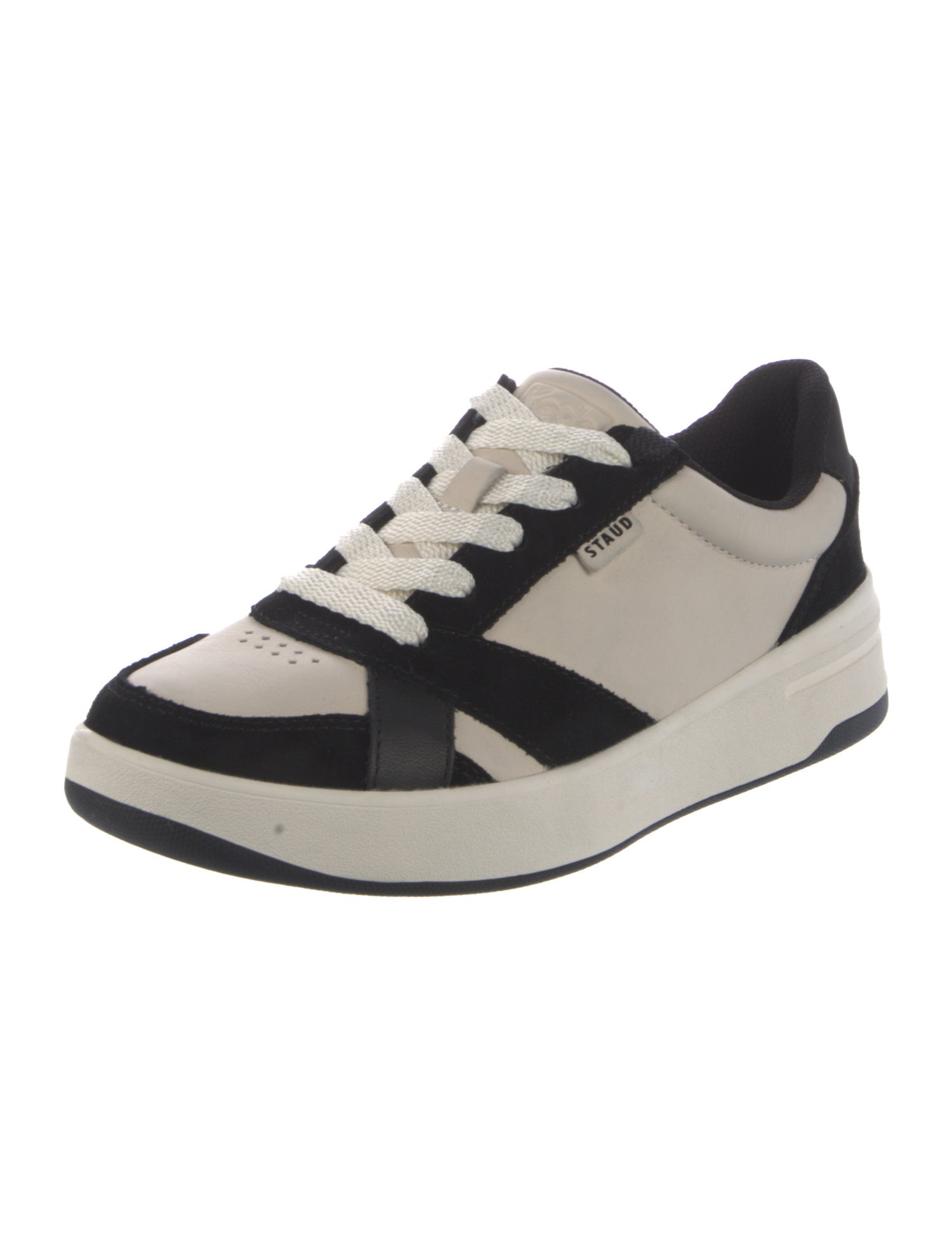 STAUD + Keds Leather Printed Sneakers