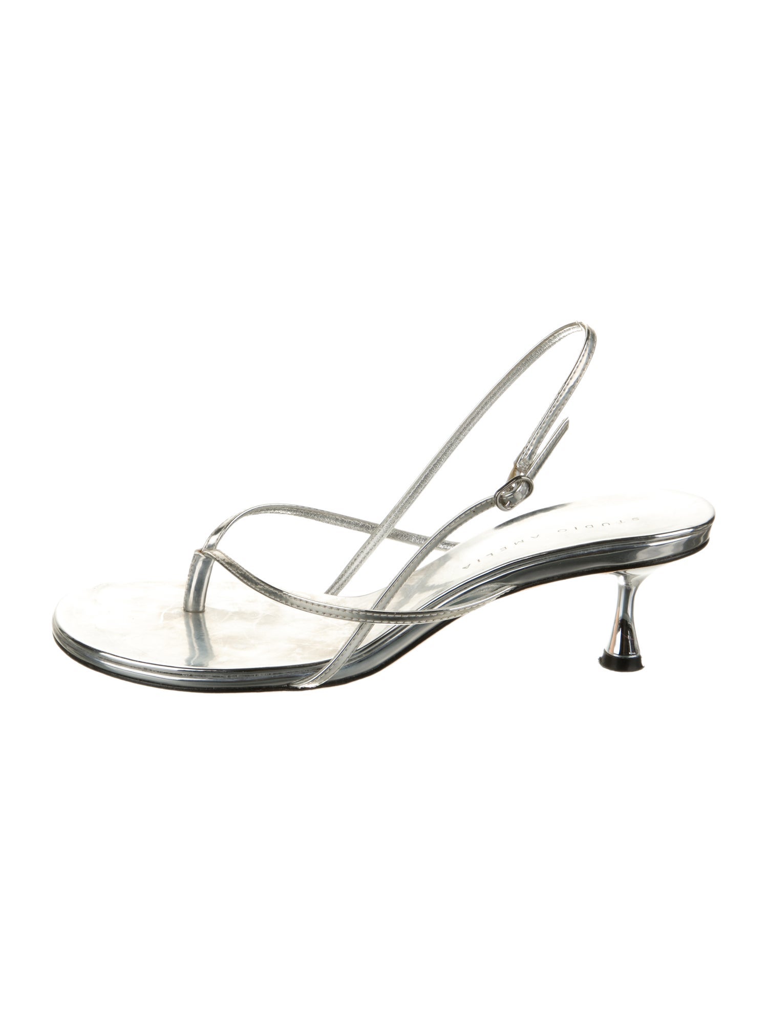 Studio Amelia Patent Leather Slingback Sandals