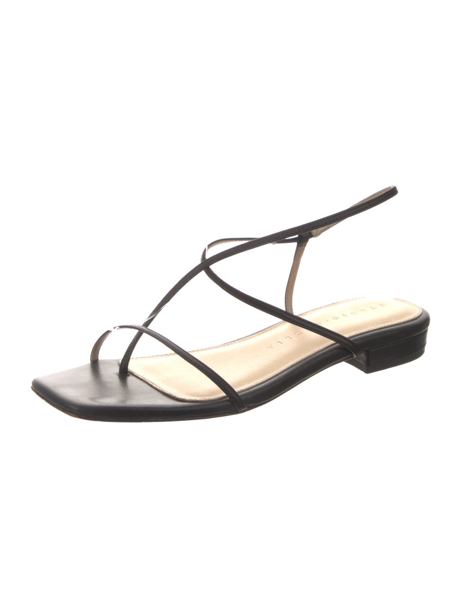 Studio Amelia Leather T-Strap Sandals