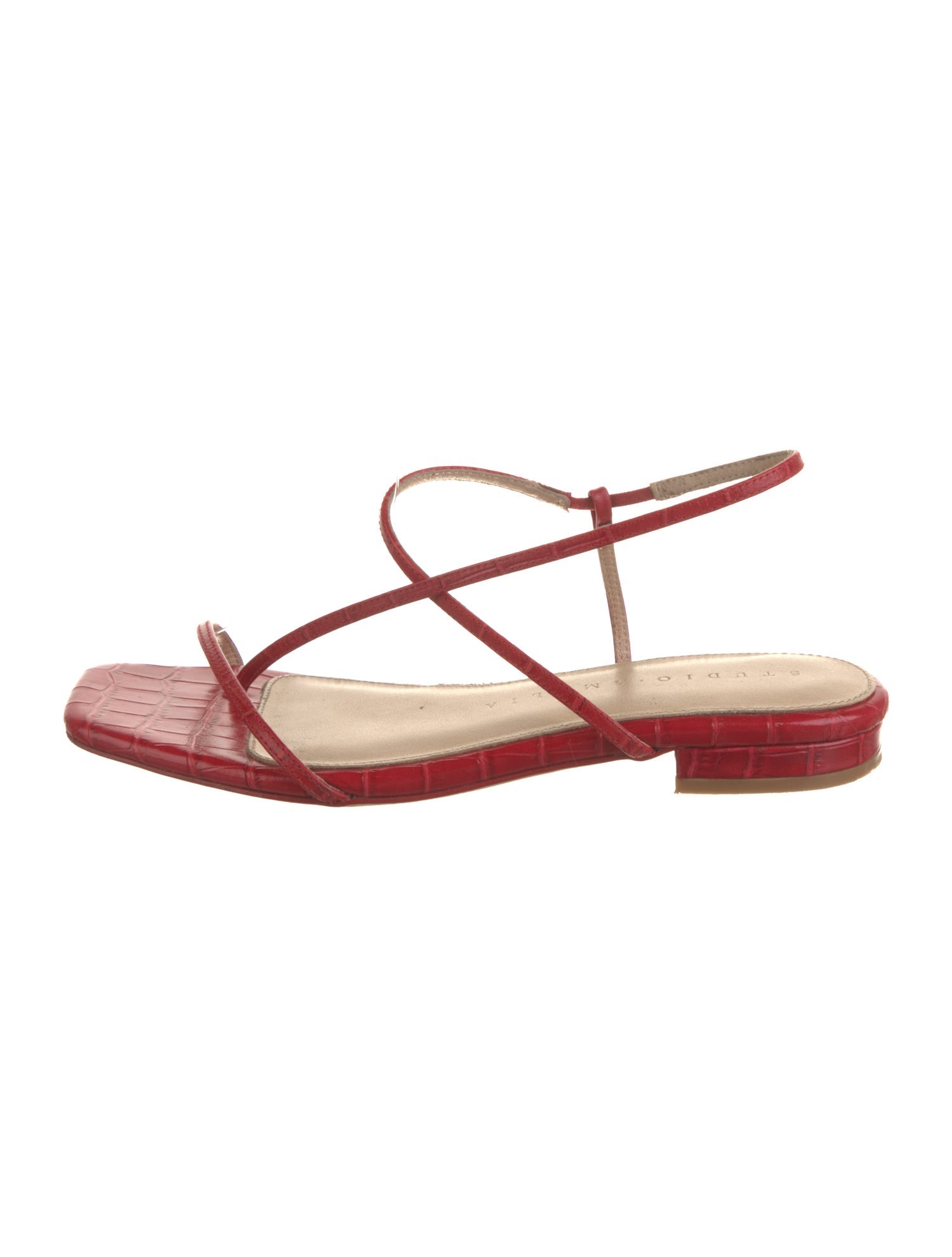 Studio Amelia Leather T-Strap Sandals