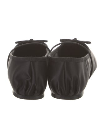 Studio Amelia Satin Bow Accents Mary Jane Flats