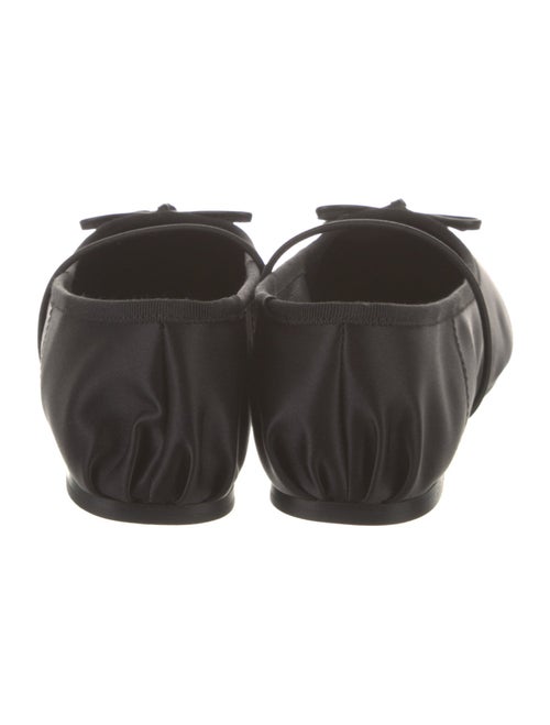 Studio Amelia Satin Bow Accents Mary Jane Flats