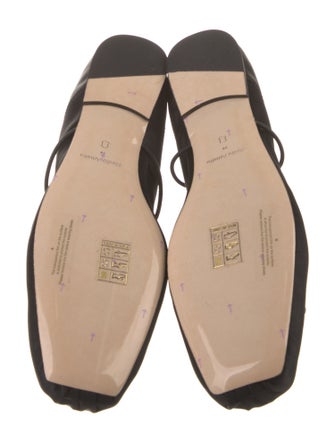 Studio Amelia Satin Bow Accents Mary Jane Flats