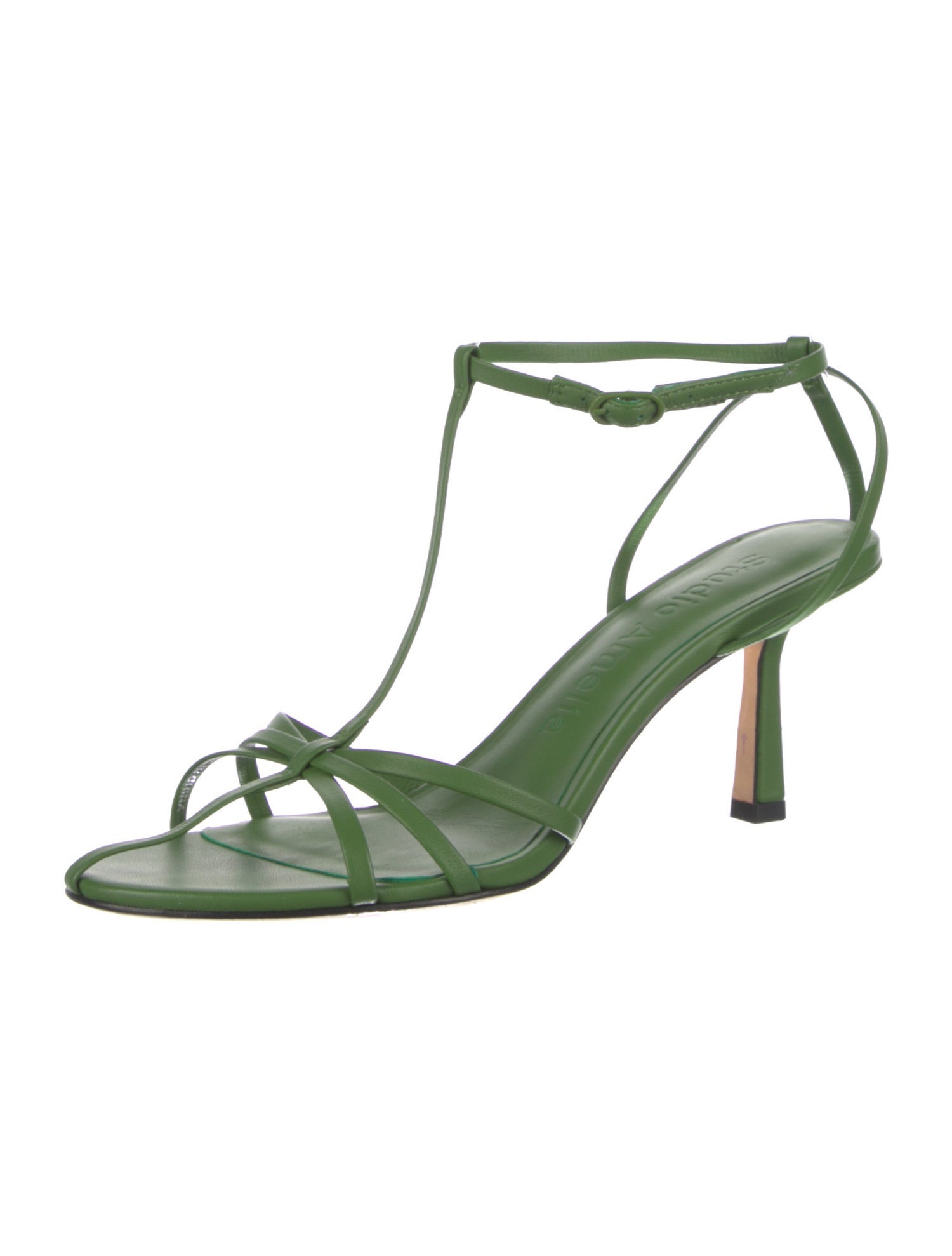 Studio Amelia Leather T-Strap Sandals