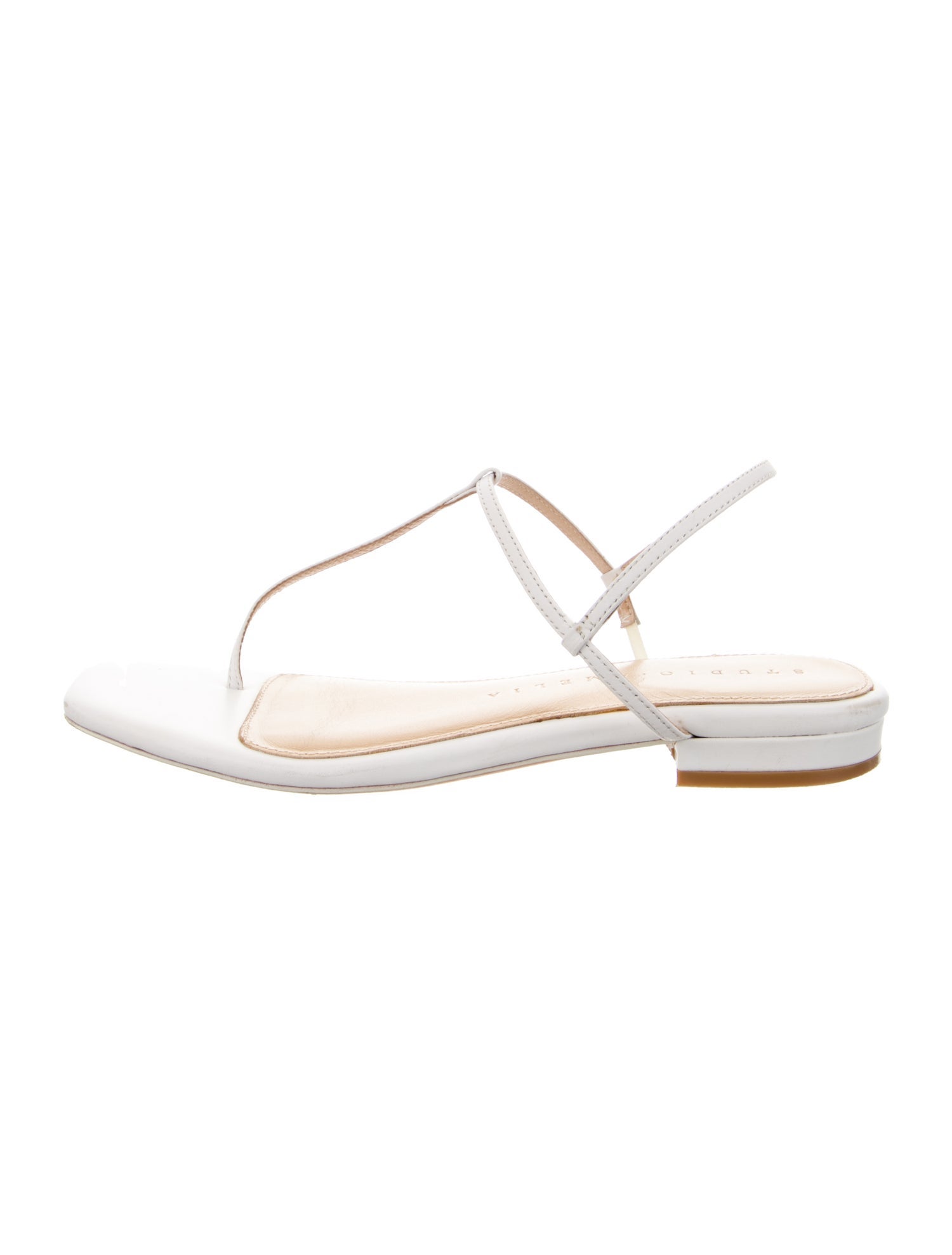 Studio Amelia Leather T-Strap Sandals