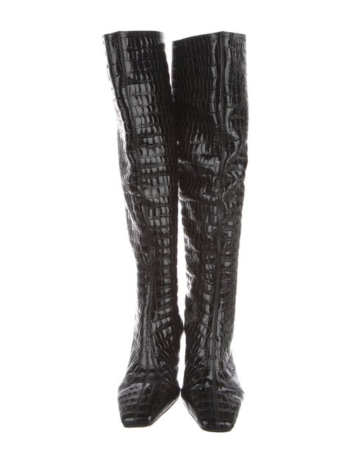 Studio Amelia Leather Animal Print Boots