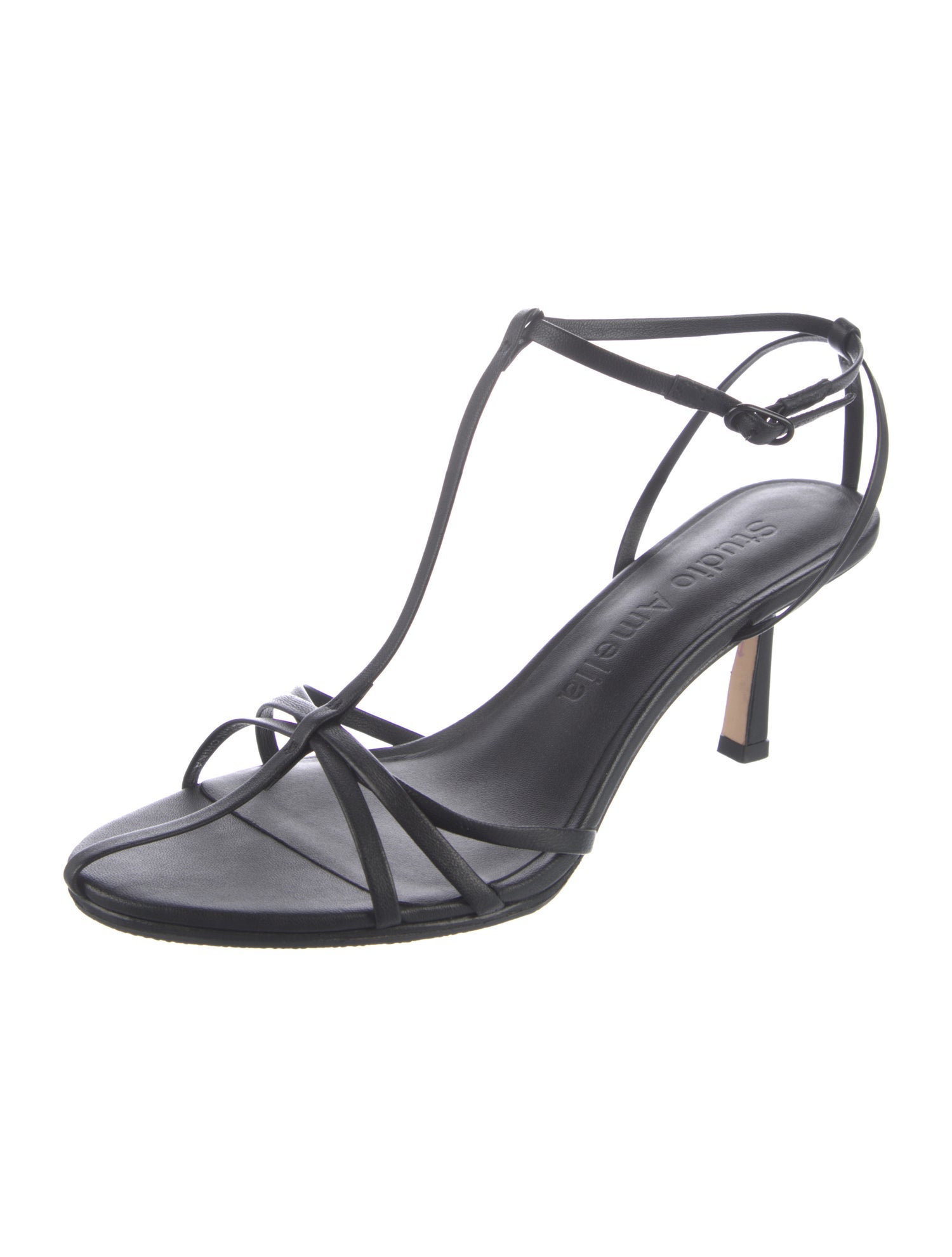 Studio Amelia Leather T-Strap Sandals