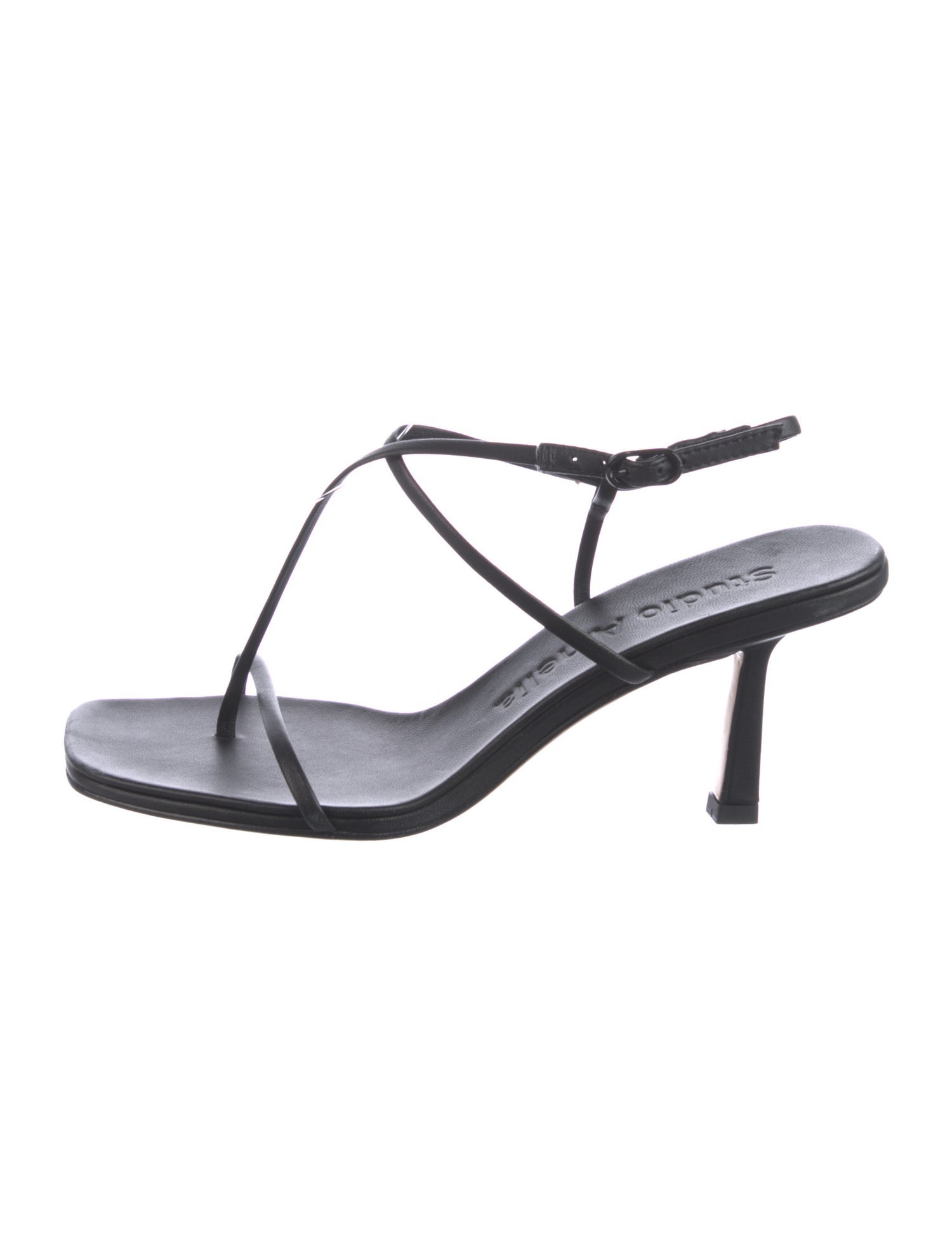 Studio Amelia Leather T-Strap Sandals