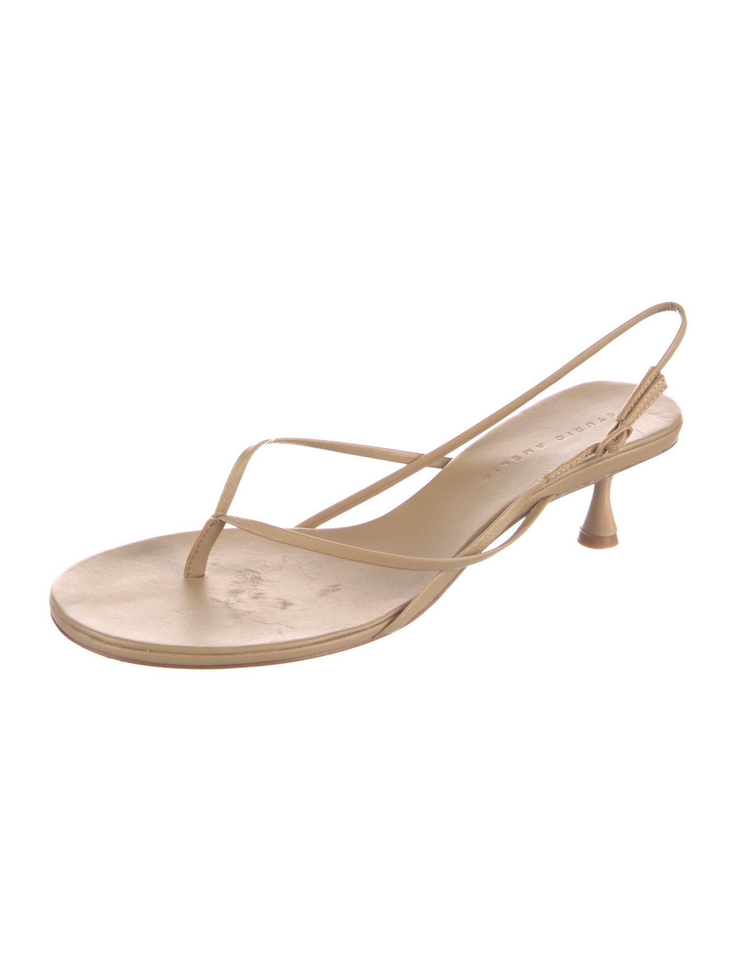 Studio Amelia Leather Slingback Sandals
