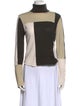 Studio Myke Colorblock Pattern Turtleneck Sweater