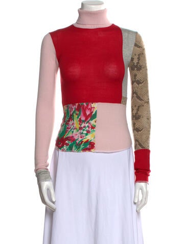 Studio Myke Knitwear Printed Turtleneck Sweater S