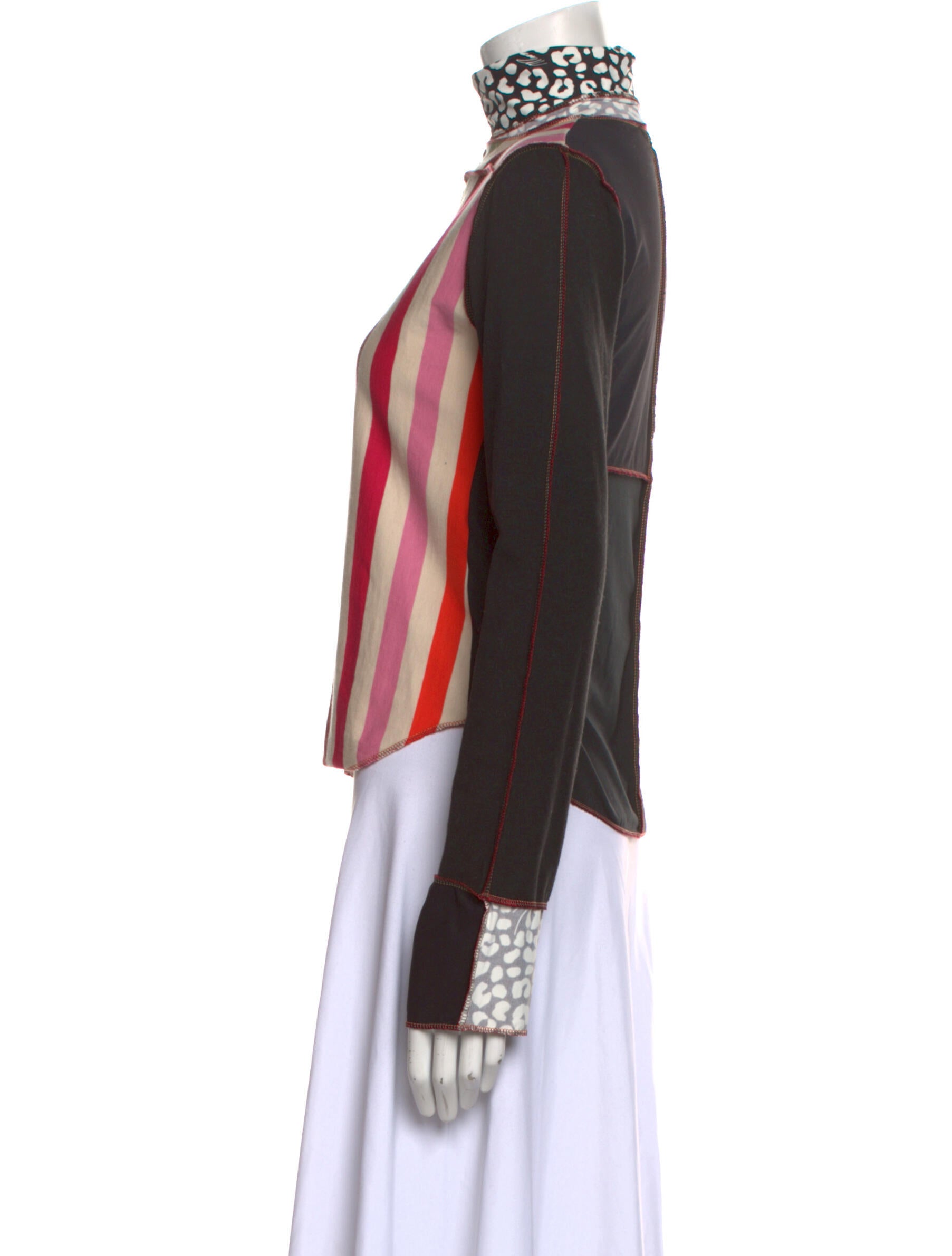 Studio Myke Printed Mock Neck Sweater