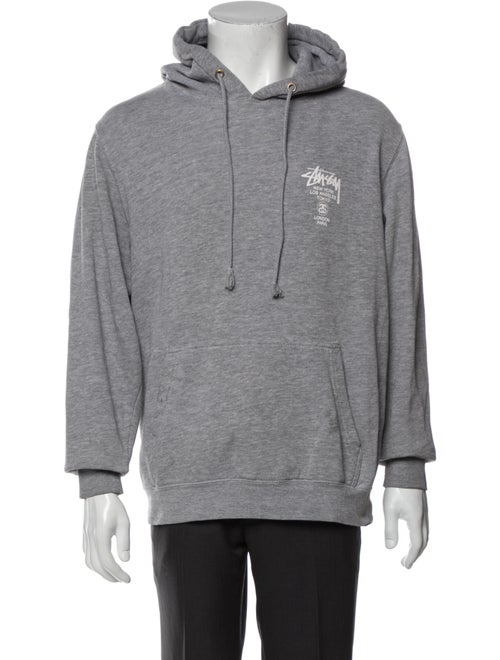 Stüssy Graphic Print V-Neck Hoodie