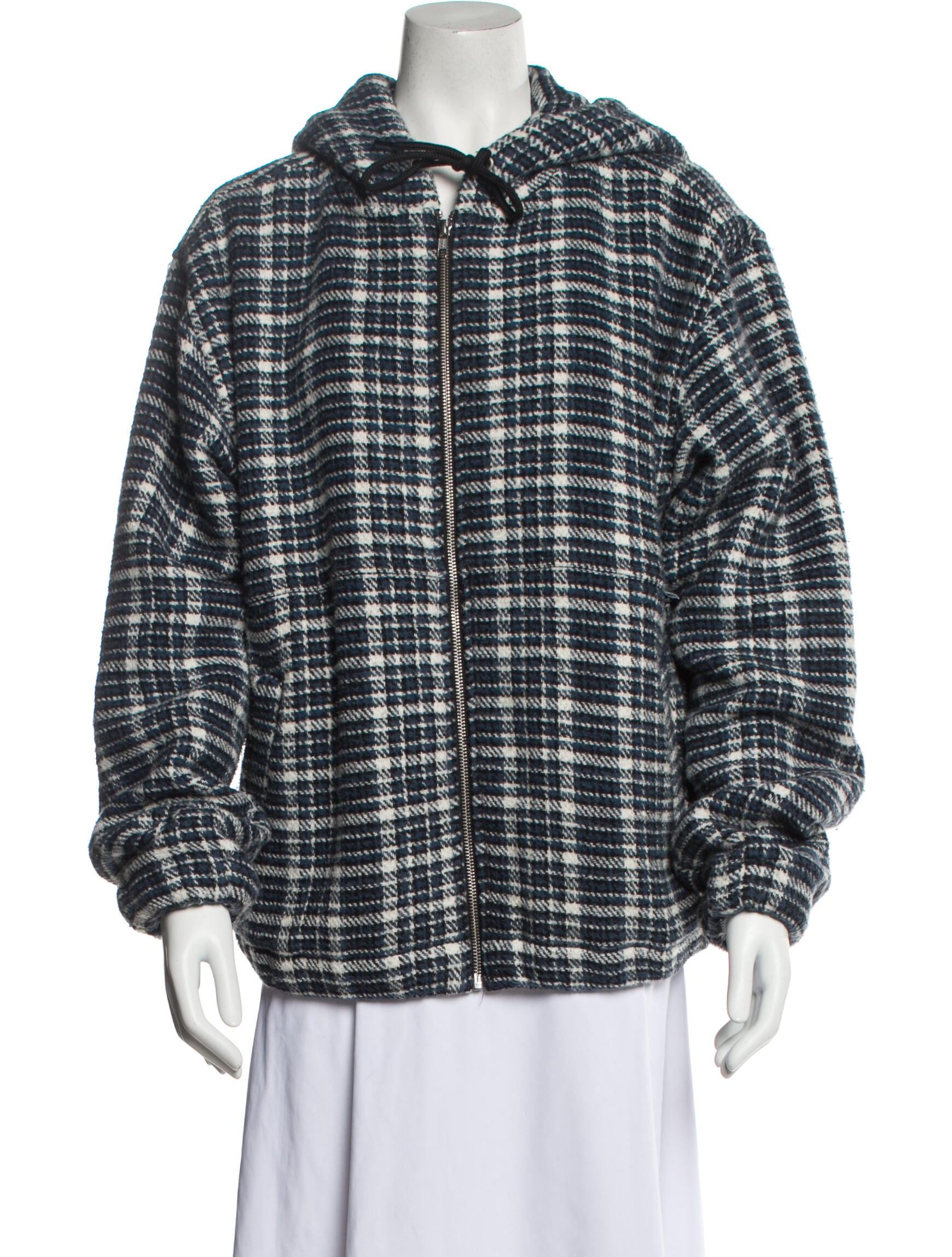 Stüssy Plaid Print Utility Jacket - Blue Jackets, Clothing  