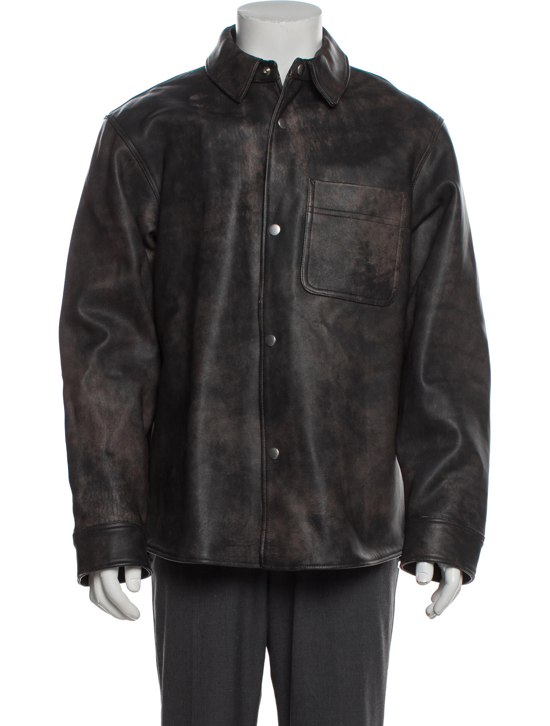 Stüssy Lamb Leather Moto Jacket - Brown Outerwear, Clothing