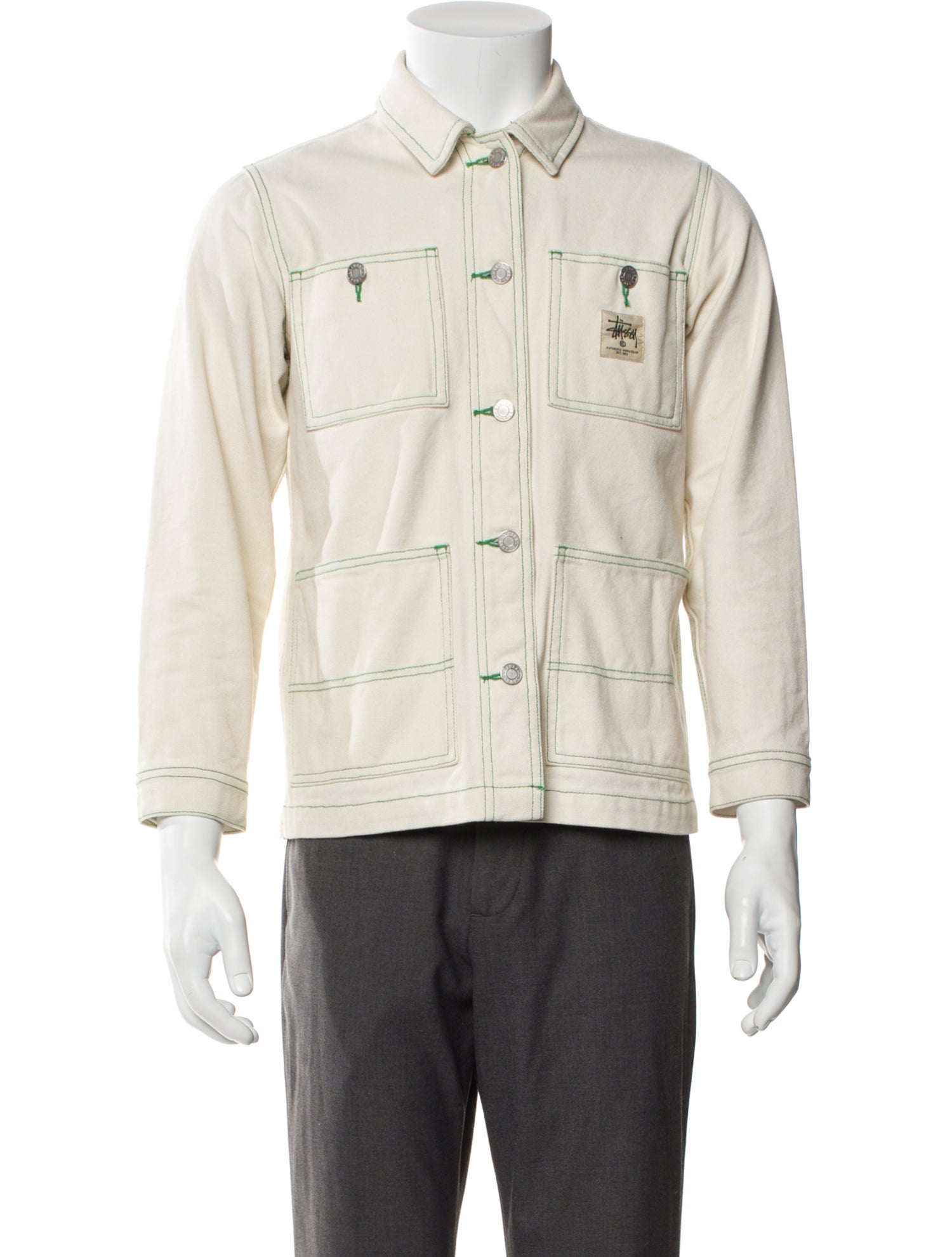 Stüssy Distressed Canvas Chore Utility Jacket